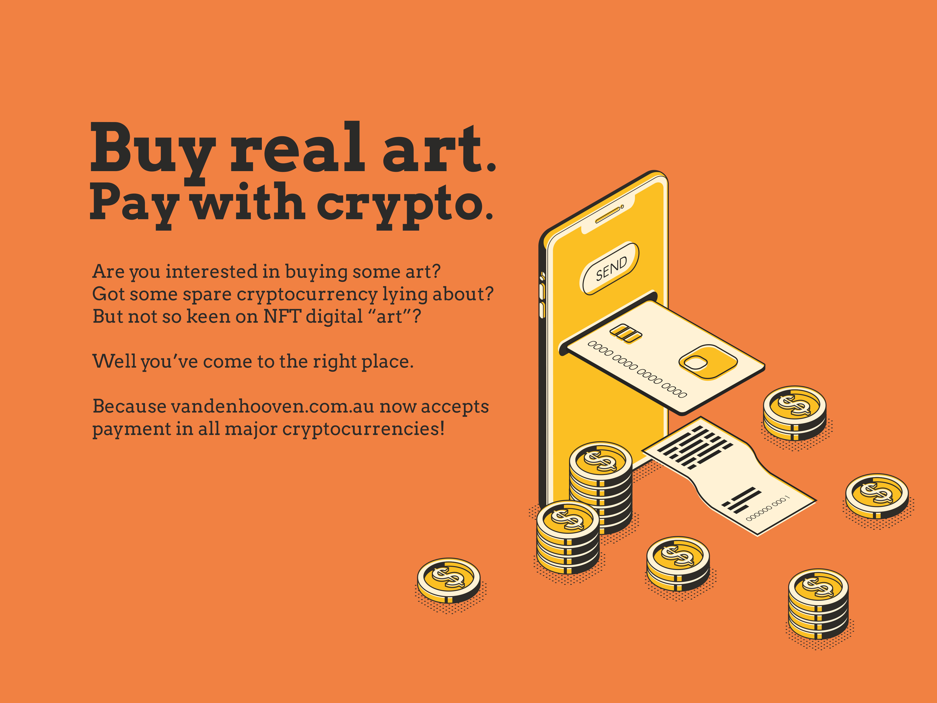 By real art. Pay with crypto.